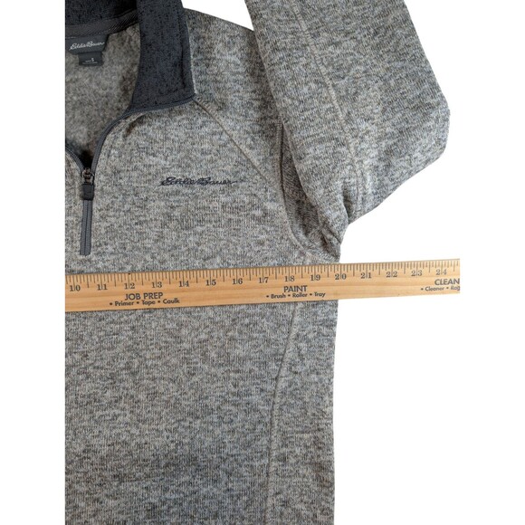 Eddie Bauer Gray Pullover Sweater Radiator Fleece 1/4 Zip Men's Size Small - Picture 7 of 9